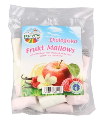 Ekologiska Fruktmallows, 90g i gruppen Mat & Dryck / Glutenfritt hos Masesgården AB (1676)