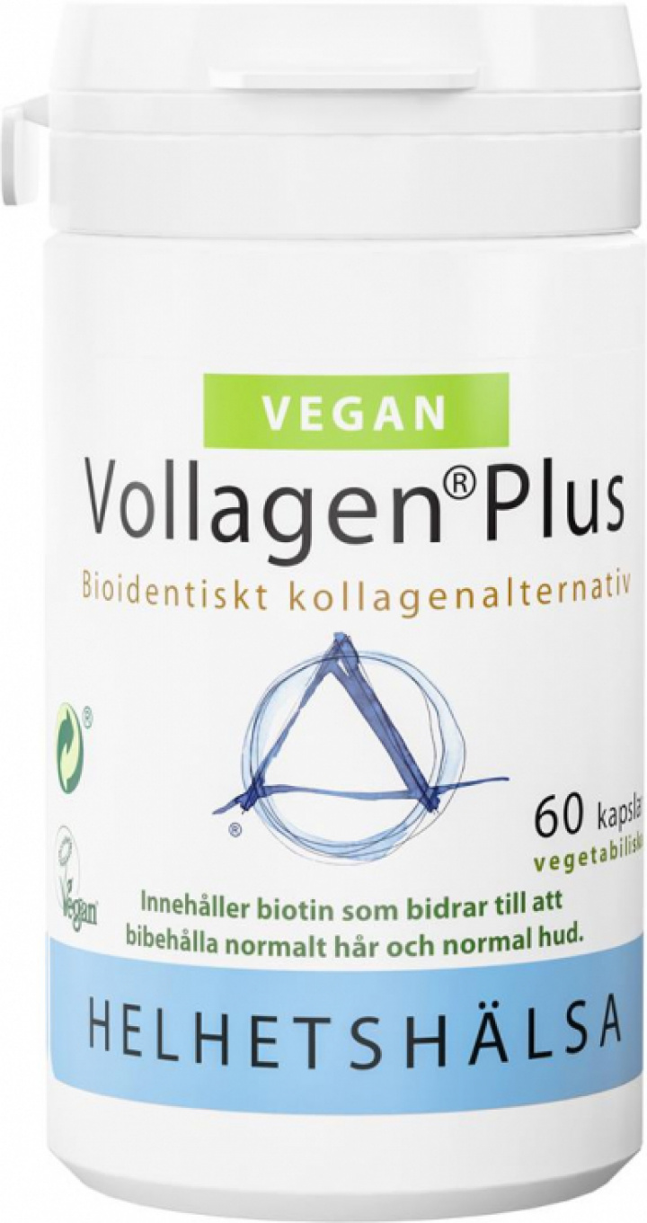 Helhetshälsa Vollagen Plus 60 kapslar Vegan i gruppen Hälsokost / Kosttillskott / Leder & Muskler hos Masesgården AB (9912)