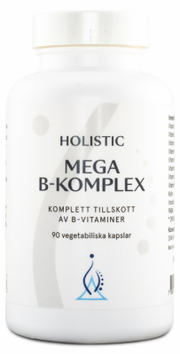 Holistic Mega B-komplex, 90 kapslar i gruppen Vitaminer & mineraler / Folsyra hos Masesgården AB (1027)