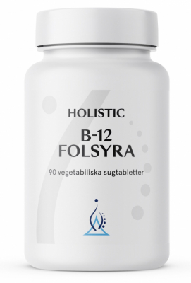 Holistic B-12, 90 sugtabletter i gruppen Vitaminer & mineraler / Folsyra hos Masesgården AB (1091)