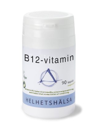 Helhetshälsa  B12-vitamin metylkobalamin, 90 kaps i gruppen Vitaminer & mineraler / B-vitamin hos Masesgården AB (1607)