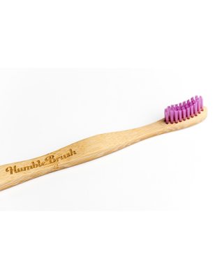 Humble Brush - bambutandborste, rosa i gruppen Ekologiska skönhetsprodukter hos Masesgården AB (1647)