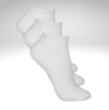 Låga Bambustrumpor Vita 3-pack Unisex stl. 35-40