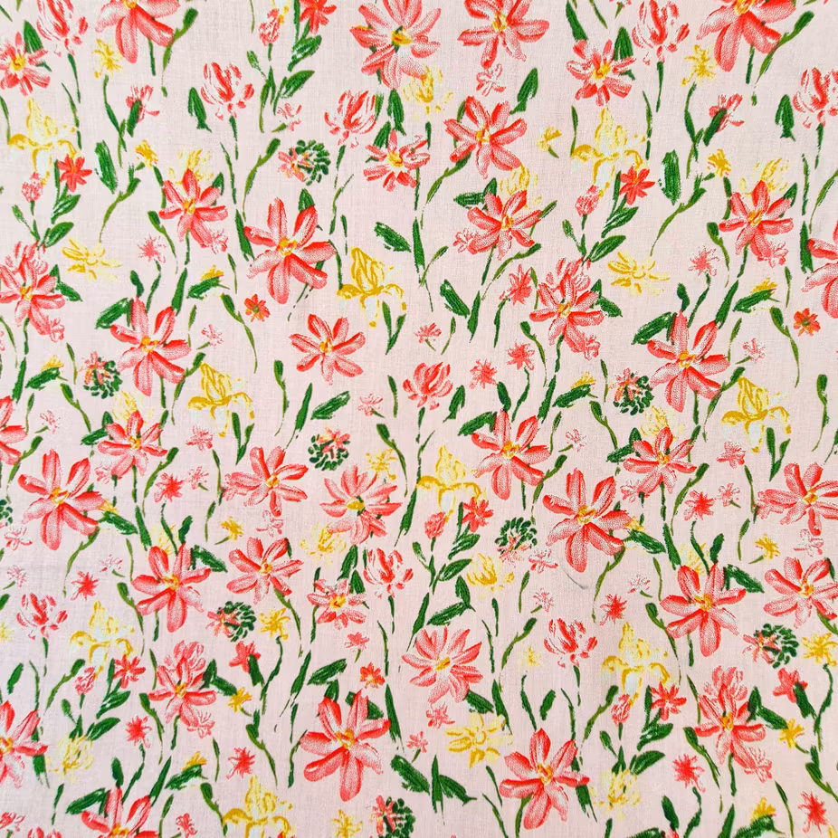 Bivaxduk Blommig Målad 30 x 140 cm