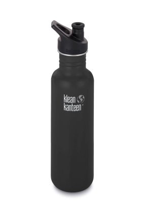 Klean Kanteen classic 800 ml med sportkork shale black