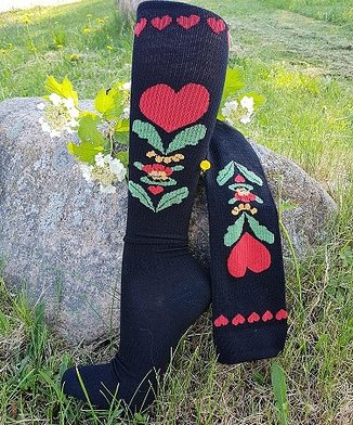 Woolisar - Kompressionsstrumpa kurbits svart stl. 40-42 i gruppen Övriga produkter hos Masesgården AB (5619)