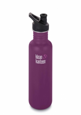 Klean Kanteen classic 800 ml med sportkork winter plum