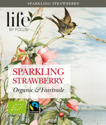 Life by Follis Sparkling Strawberry, Svart te, 20 påsar