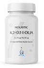 Holistic K2 + D3-vitamin i kokosolja, 60 kapslar