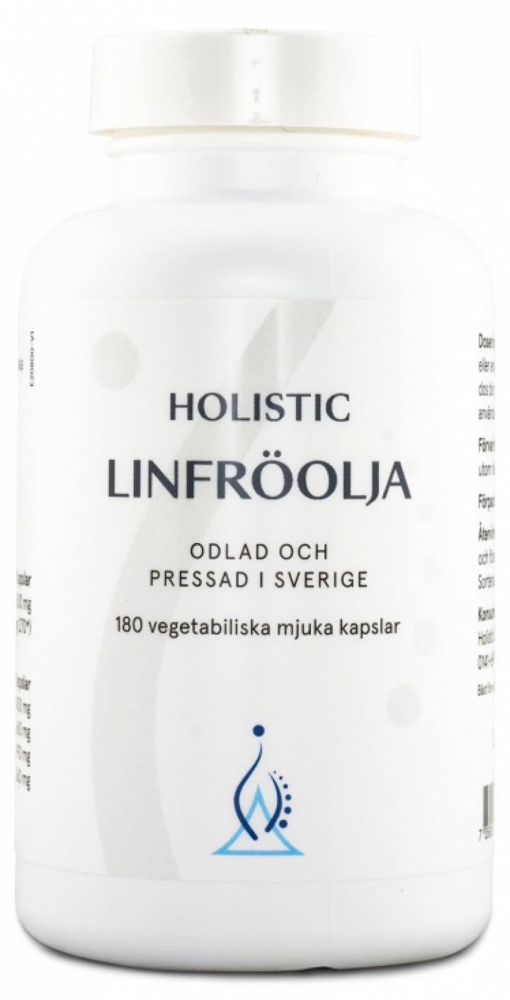 Holistic Linfröolja, Din dos omega-3, 180 kapslar i gruppen Hälsokost / Kosttillskott / Fettsyror hos Masesgården AB (1009)