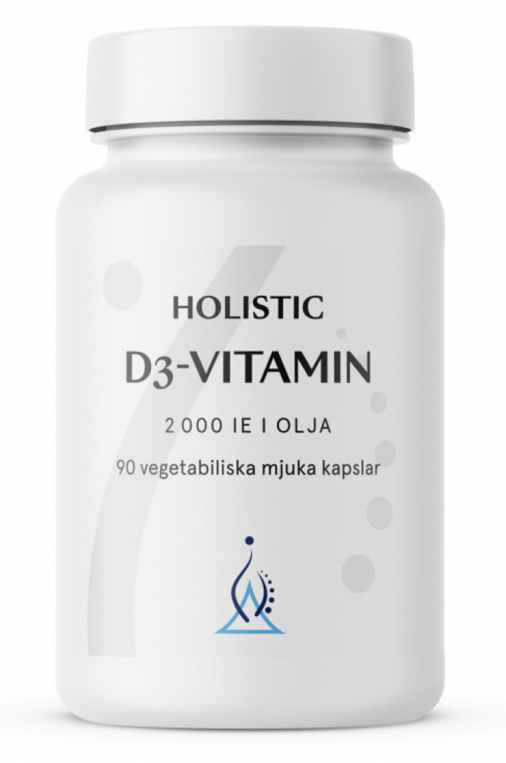 Holistic D3-vitamin 2000 IE 90 kapslar i gruppen Hälsokost / Vitaminer & Mineraler / Vitaminer hos Masesgården AB (1010)
