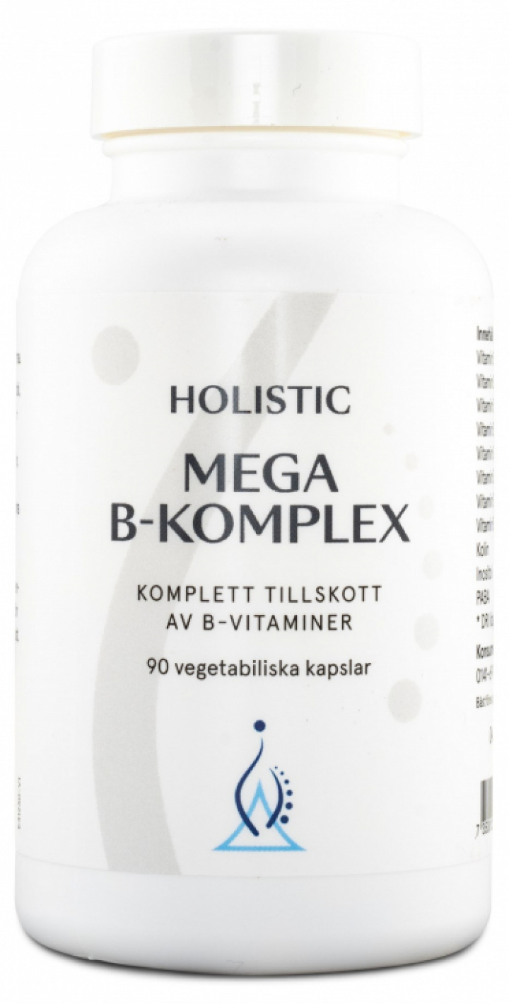 Holistic Mega B-komplex 90 kapslar i gruppen Hälsokost / Vitaminer & Mineraler / Vitaminer hos Masesgården AB (1027)