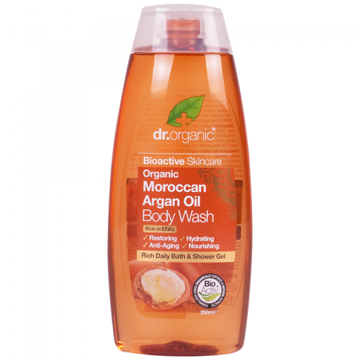 Dr.Organic Moroccan Argan oil Body Wash 250 ml i gruppen Kroppsvård / Hudvård / Rengöring hos Masesgården AB (1347)