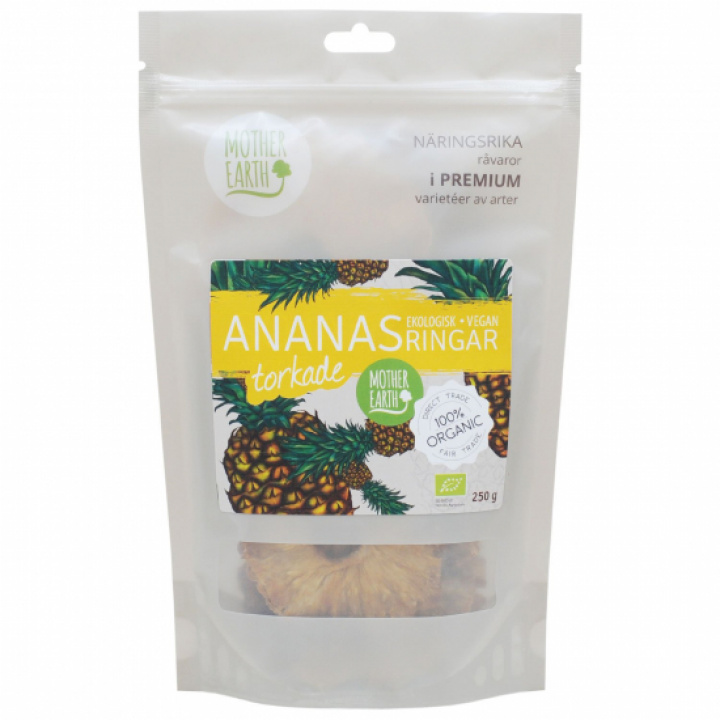 Torkade Ananasringar EKO 250g i gruppen Hälsokost / Mat & Dryck / Godis hos Masesgården AB (20033)