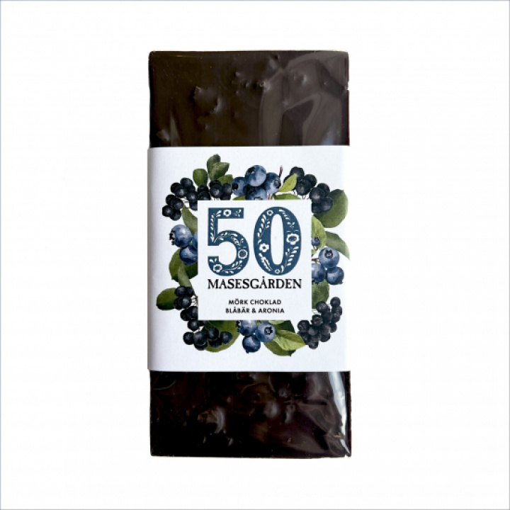 Jubileums choklad, Blåbär & Aronia mörk 100 g i gruppen Hälsokost / Mat & Dryck / Godis hos Masesgården AB (22085)