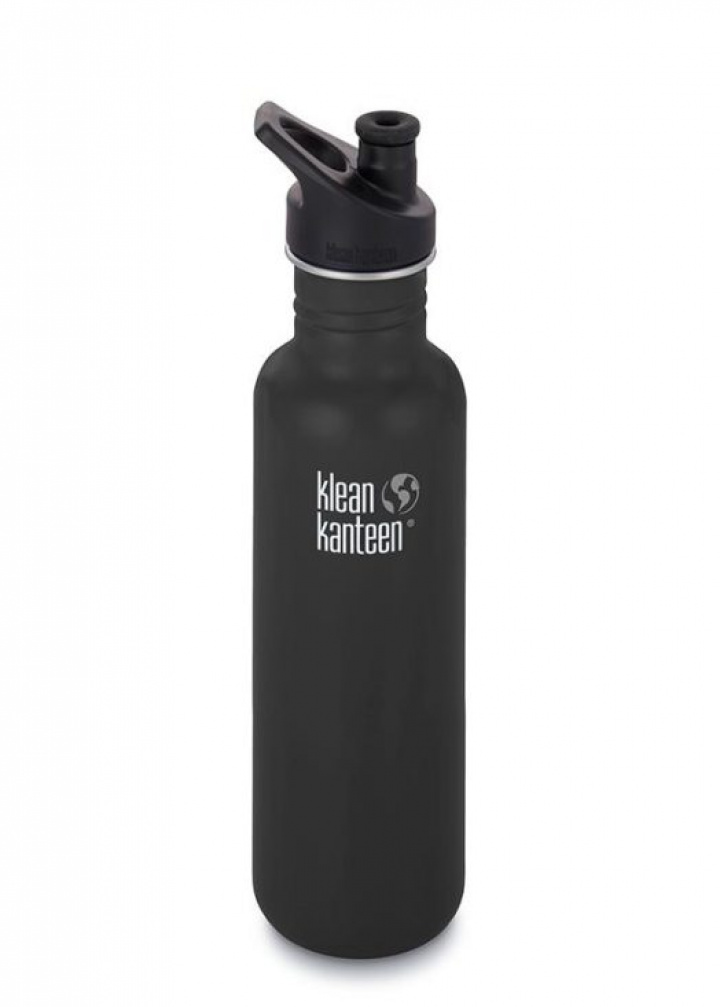 KLEAN KANTEEN Classic 800 ml med Sport Kork, Shale Black i gruppen Livsstil & Träning / Uteliv hos Masesgården AB (5601)
