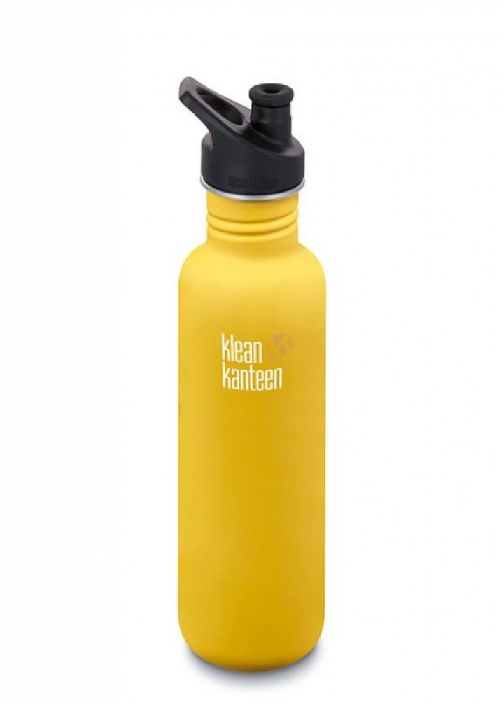 KLEAN KANTEEN Classic 800 ml med Sport Kork, Lemon Curry i gruppen Livsstil & Träning / Uteliv hos Masesgården AB (5602)