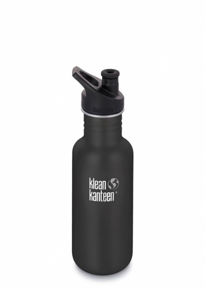 Klean Kanteen classic 532 ml med sportkork, shale black i gruppen Livsstil & Träning / Uteliv hos Masesgården AB (5604)