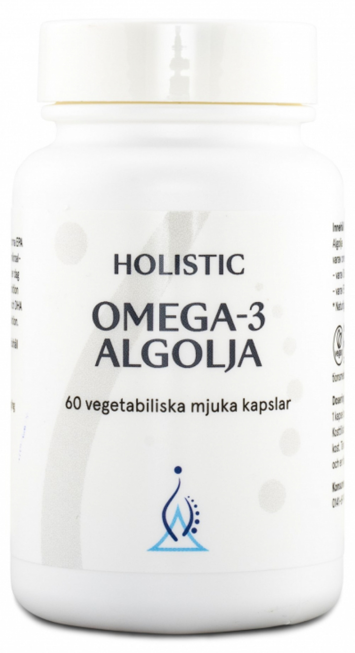 Holistic OMEGA-3 ALGOLJA, 60 KAPSLAR i gruppen Hälsokost / Kosttillskott / Fettsyror hos Masesgården AB (5864)