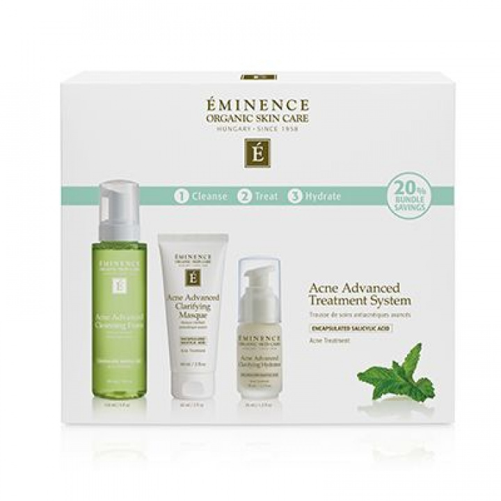 Eminence Organics Acne Advanced 3-Step Treatment System i gruppen Kroppsvård / Hudvård / Rengöring hos Masesgården AB (5869)